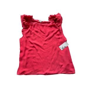 NWT - Black Rainn sleeveless blouse size Women's XL; Orange/Red